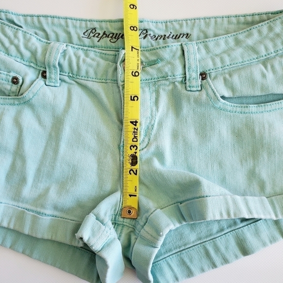 2114 * Papaya Premium Denim Micro Shorts Size Juniors M - Picture 7 of 9